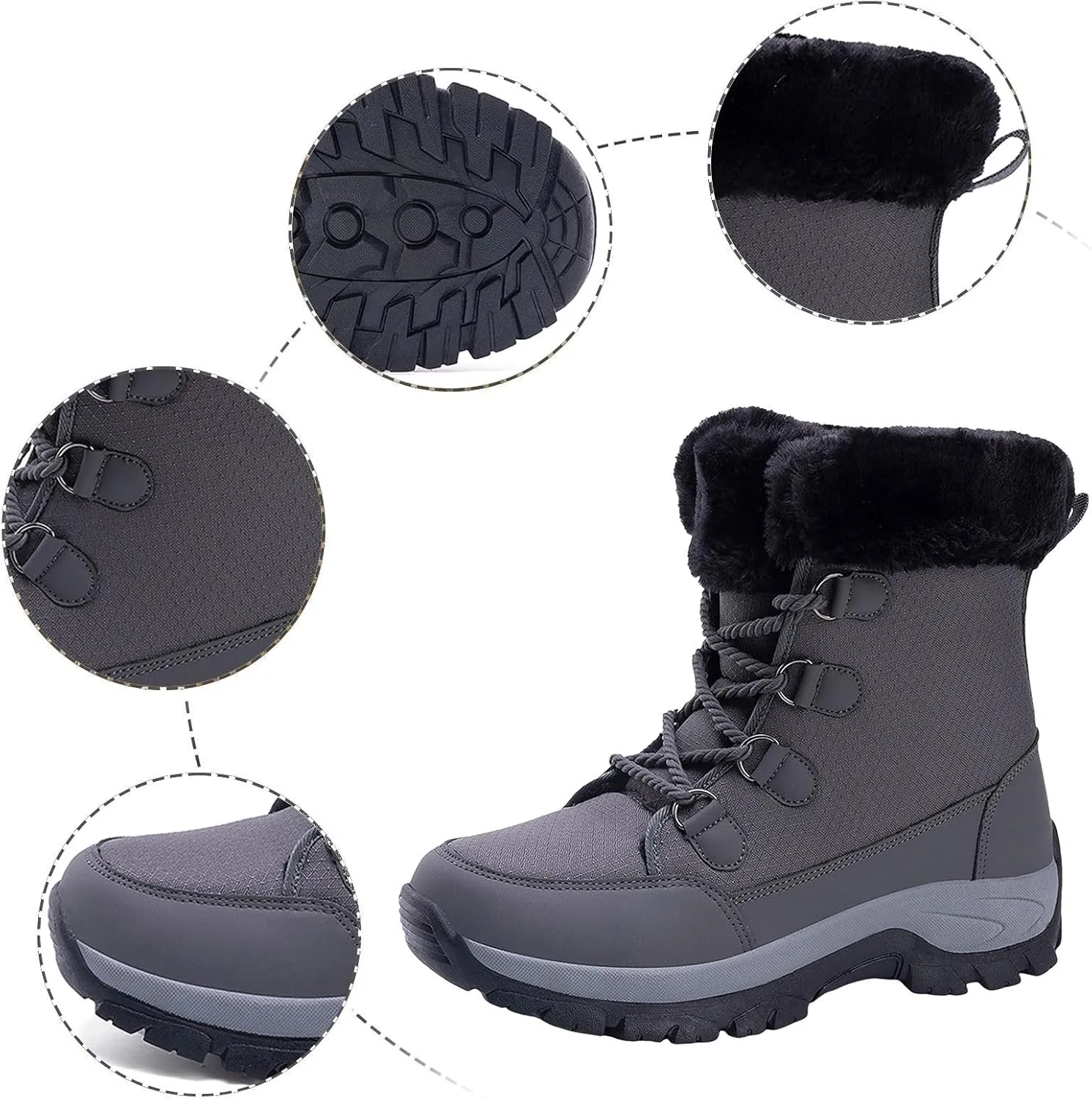 Women Snow Boots Winter Boots Couple Fashion Simple Solid Color Autumn Winter Thickened Warm Snow Riding Boots