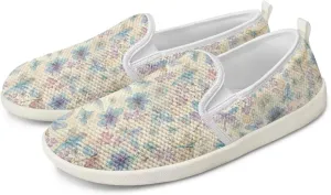 Women's Butterfly Wedding Shoes Wide Toe Walking Flats Leisure Loafers Memory Foam Tennis Shoes