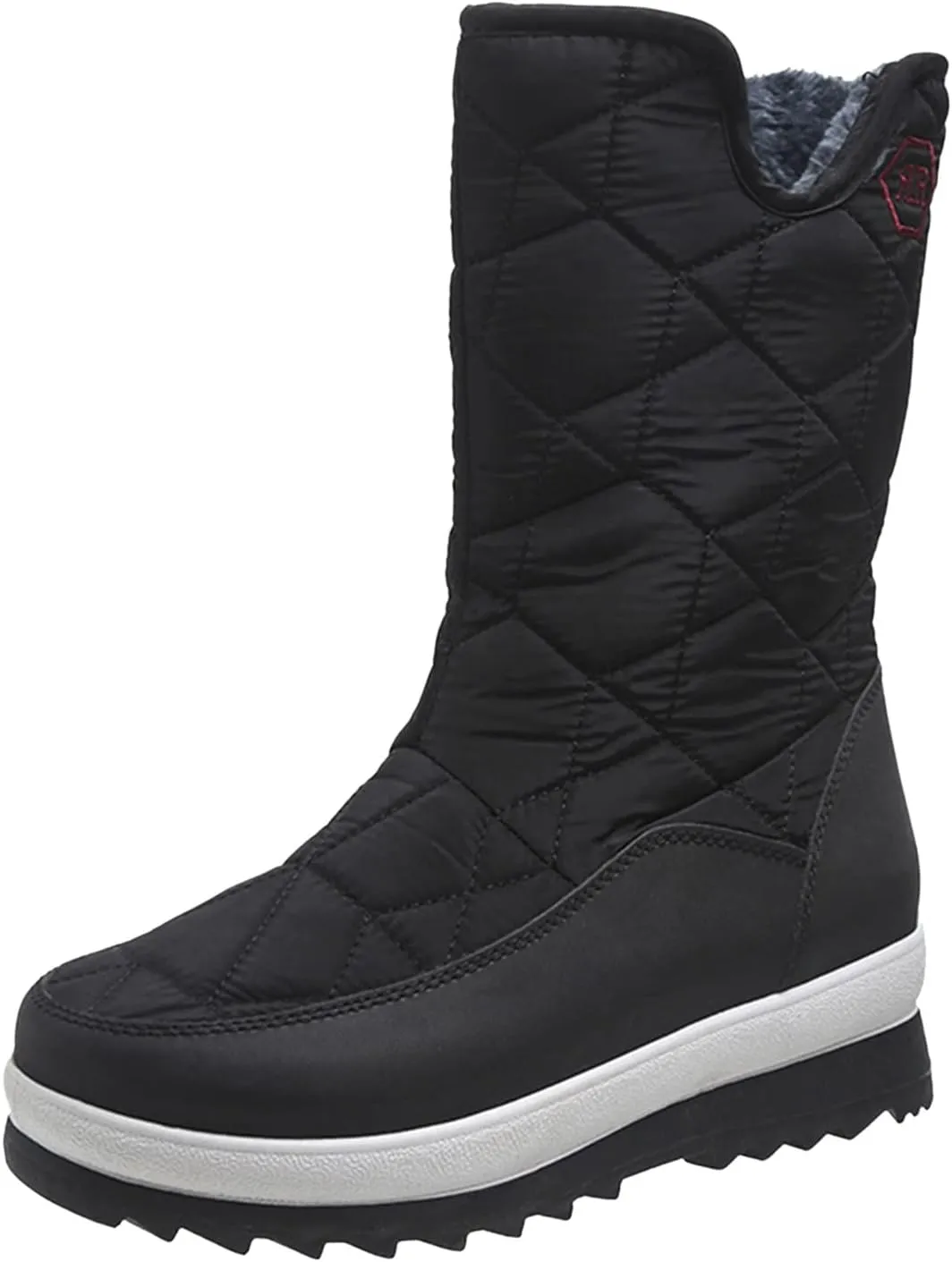 Women's Cold Proof Snow Boots Thick Bottom Non Slip Mid Calf Boots Plus Velvet Warm Boots Winter Walking Boot