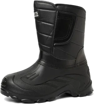 Women's Fuzzy Mid-Calf Boots Lace up Snow Boots for Women Non Slip Boots Winter Boots Outdoor Lightweight Boots