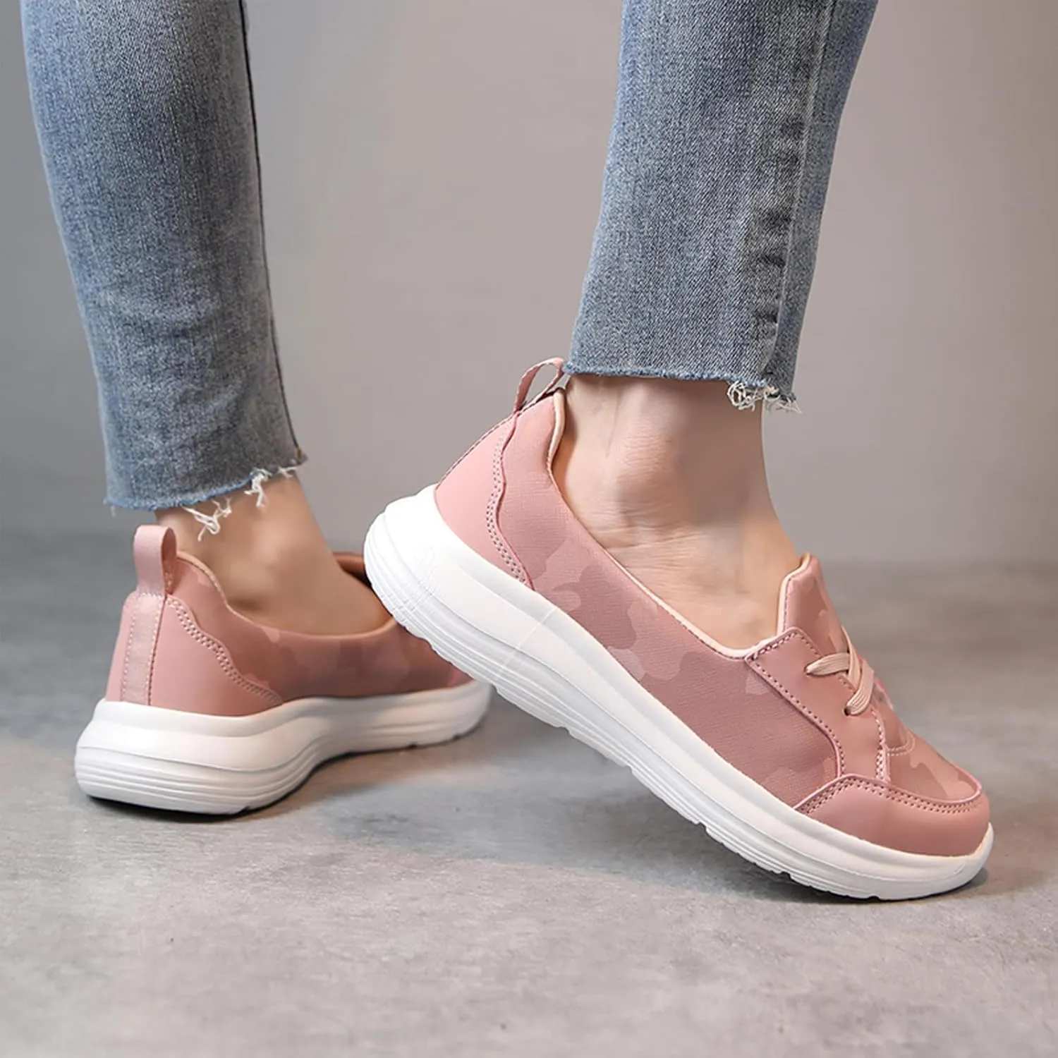 Women's Kotsas Breathable Slip On Orthopedic Loafers Arch Support Lightweight Non-Slip Casual Walking Shoes Comfortable Soft Sole Sneakers