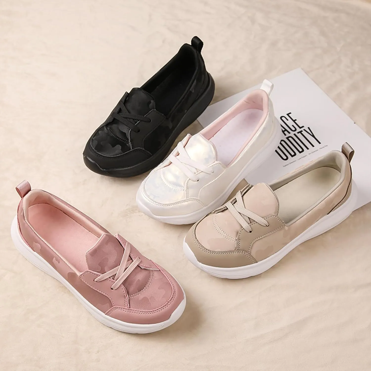 Women's Kotsas Breathable Slip On Orthopedic Loafers Arch Support Lightweight Non-Slip Casual Walking Shoes Comfortable Soft Sole Sneakers