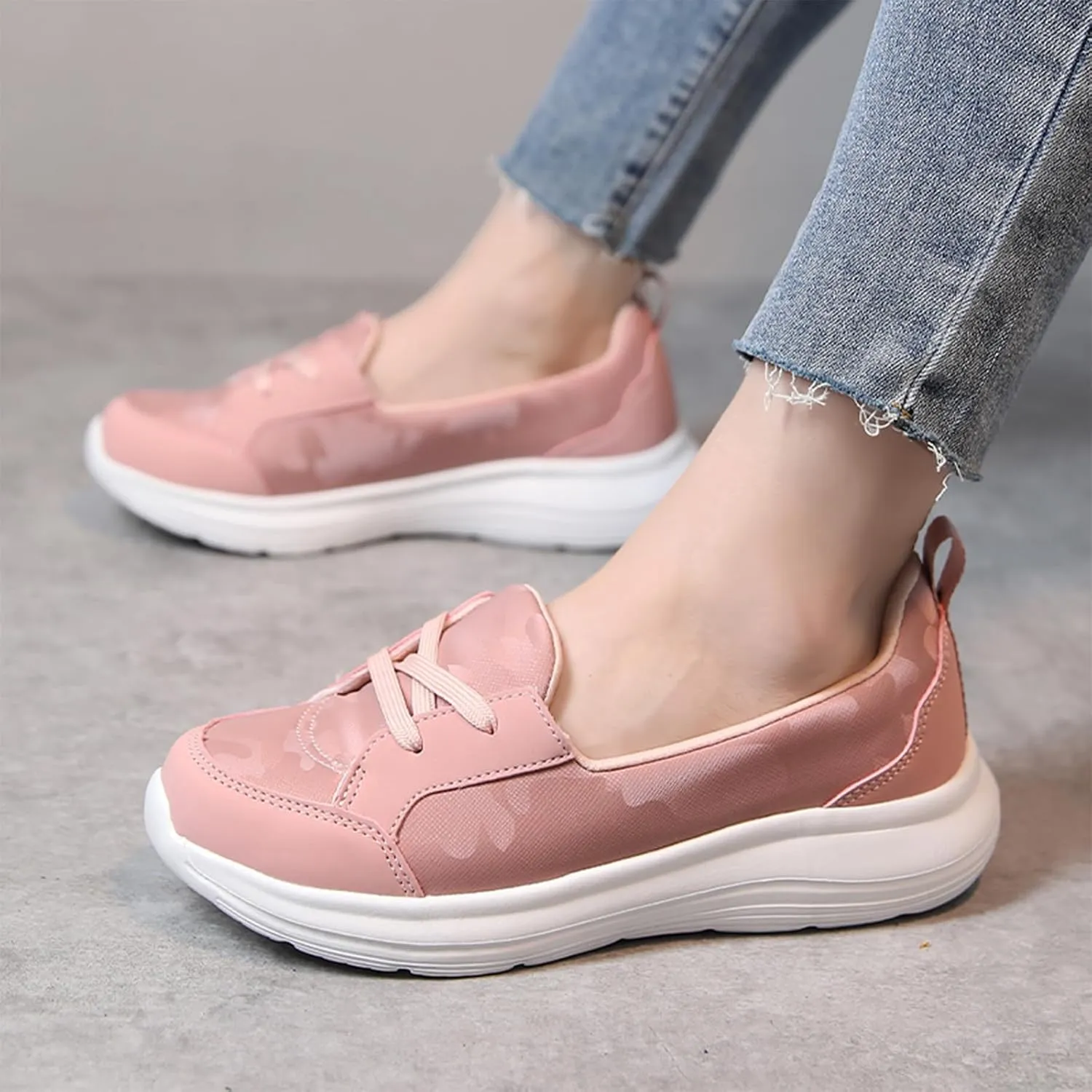 Women's Kotsas Breathable Slip On Orthopedic Loafers Arch Support Lightweight Non-Slip Casual Walking Shoes Comfortable Soft Sole Sneakers