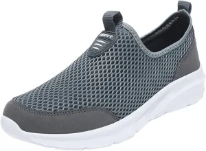 Womens Ladies Walking Running Shoes Slip On Lightweight Tennis Shoes Womens Mesh Breathable Casual Black Shoes Black Platform Sneaker Tennis Shoe Trainers Shoe