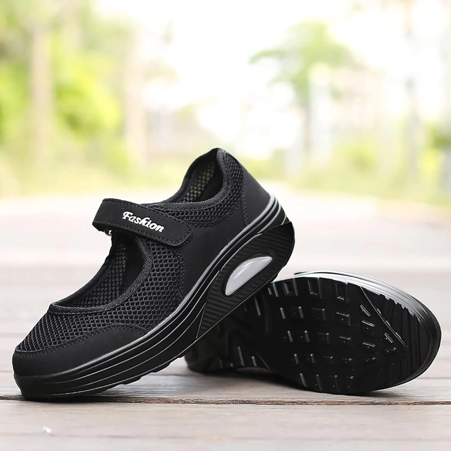 Womens Tennis Shoes Hollow Breathable Fitness Shoes Platform Ankle Paste Fashion Lightweight Running Shoes Hiking Footwear Casual Gym Sports Slip-Ons