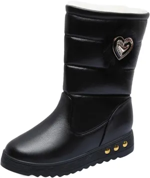 Women's Water Proof Winter Boots Snow Boots Plush Warm Thick Bottom Boots Cold Proof Insulated Mid Calf Boots