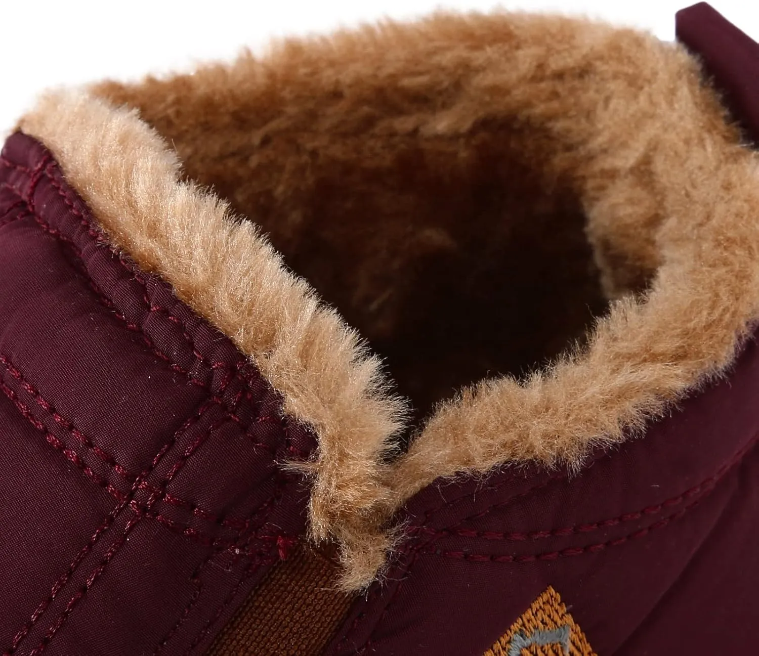 Women's Wool Warm Boots Elastic Slip On Snow Boots Lightweight Walking Boots Vintage Womens Snow Boots