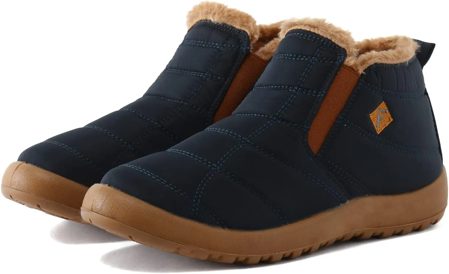 Women's Wool Warm Boots Elastic Slip On Snow Boots Lightweight Walking Boots Vintage Womens Snow Boots