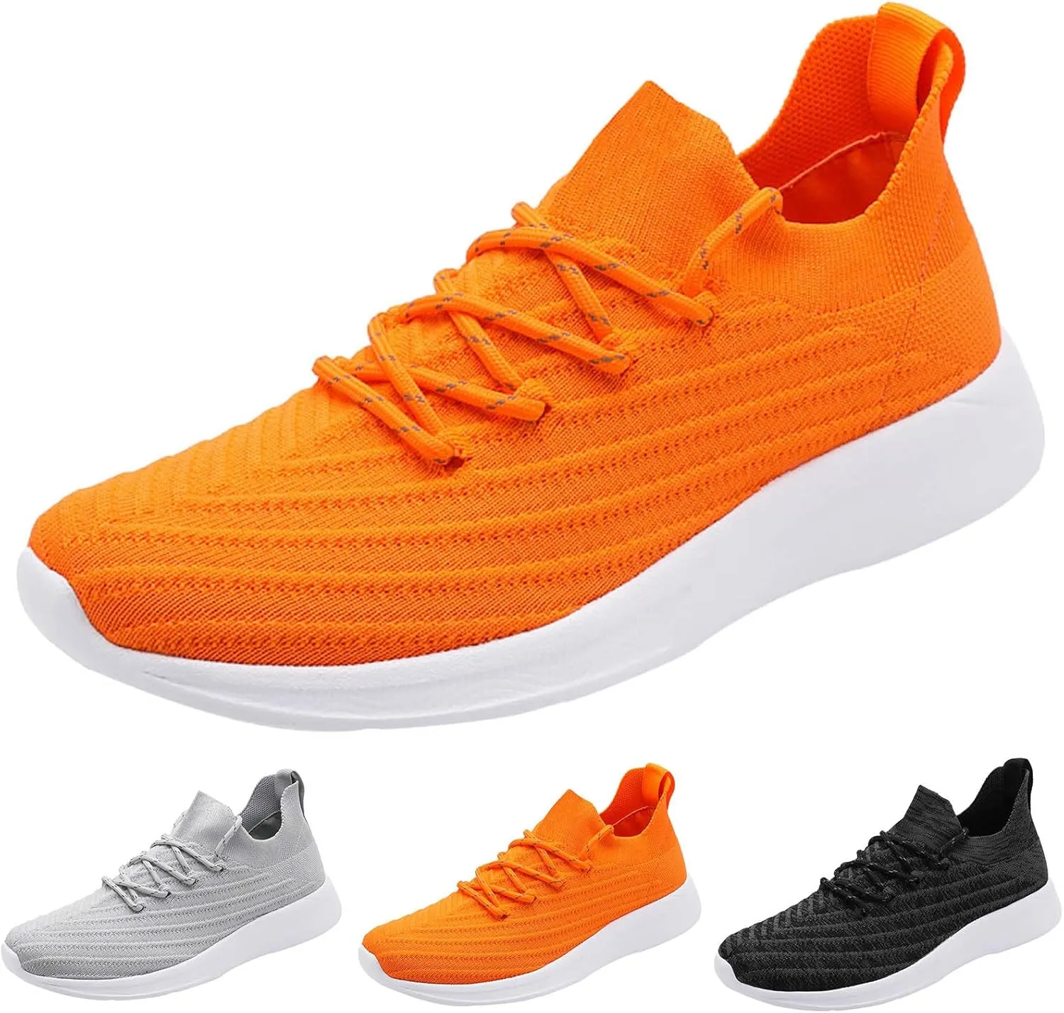 Workout Athletic Sport Shoes for Men Breathable Casual Comfortable Walking Sneaker Casual Elderly Lace Up Shoes