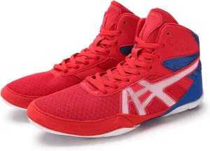 Wrestling Boxing Shoes for Men Pro Fighting Boots and Training Workout Shoes High Top Gym Shoes Breathable Weightlifting Shoes Fitness Shoes