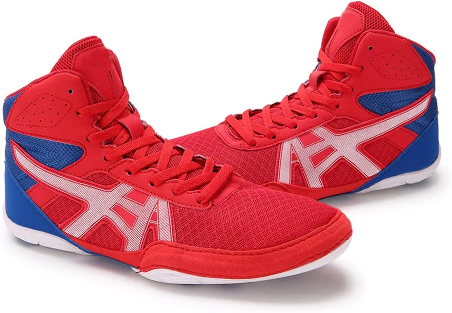 Wrestling Boxing Shoes for Men Pro Fighting Boots and Training Workout Shoes High Top Gym Shoes Breathable Weightlifting Shoes Fitness Shoes